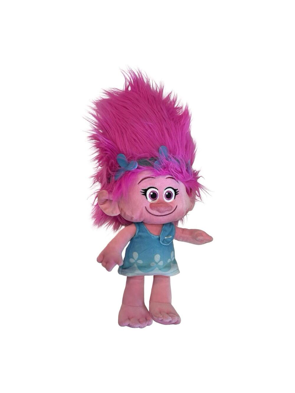 DreamWorks Trolls Poppy Plush Toy 18” Pink Blue 2016 Movie Doll